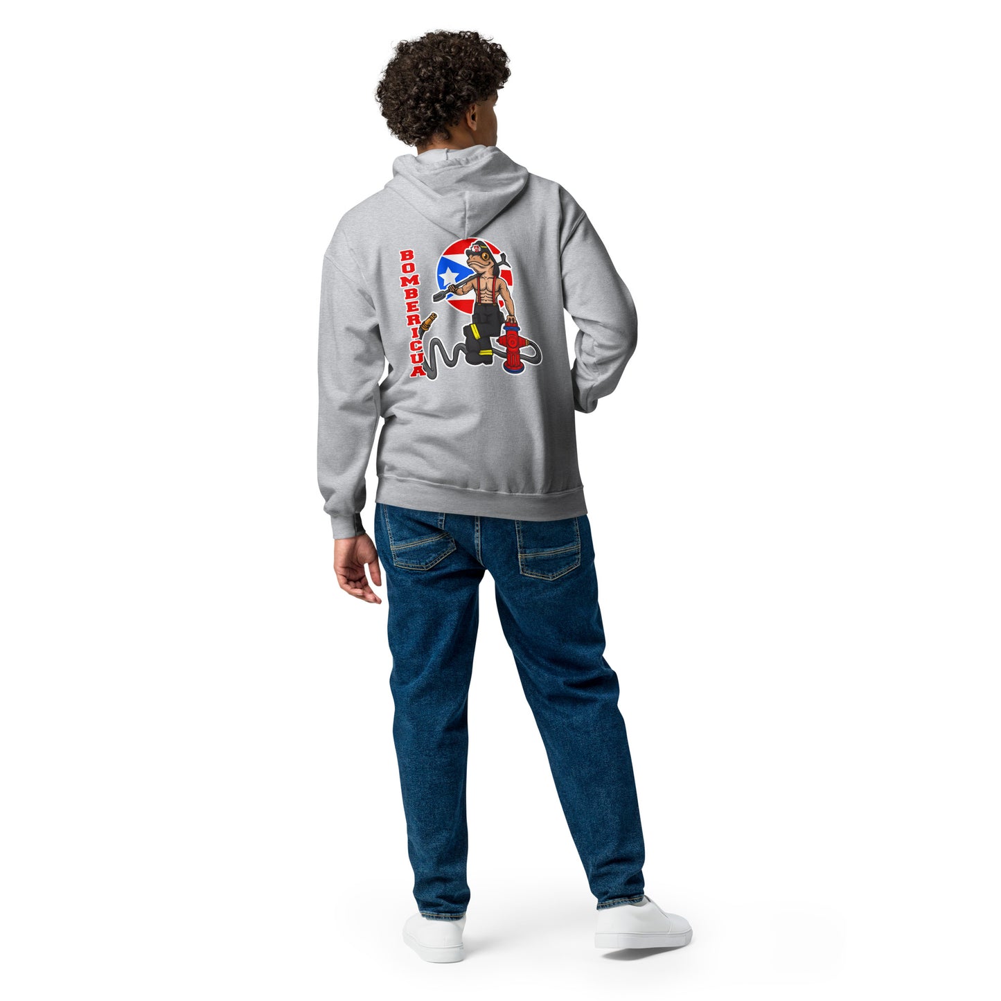 Hoodie-Coqui Bombericua:  Unisex heavy blend zip hoodie