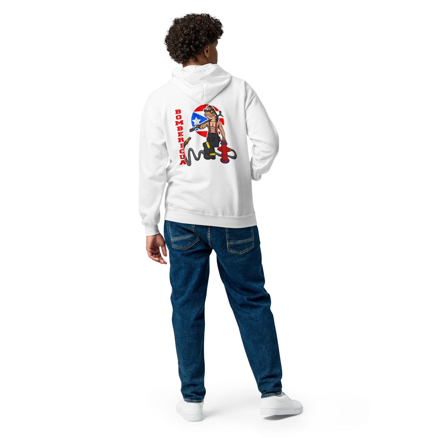 Hoodie-Coqui Bombericua:  Unisex heavy blend zip hoodie