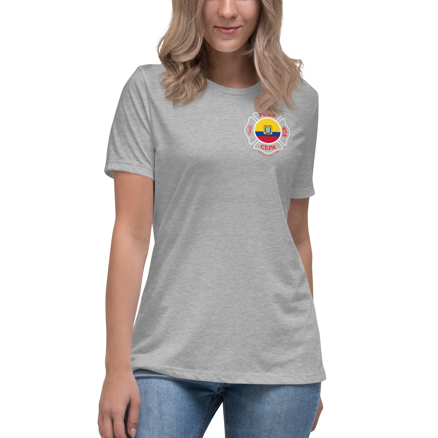 Women's Relaxed T-Shirt: Bomberos-Ecuador