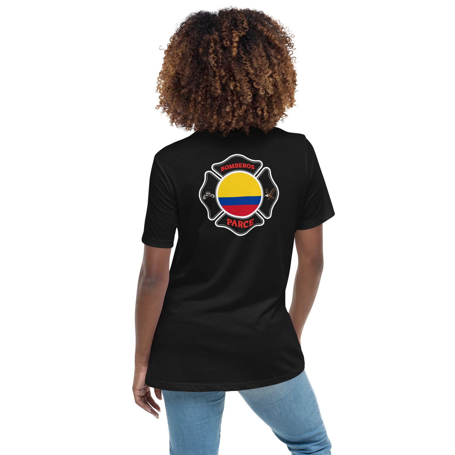 Women's Relaxed T-Shirt: Bomberos-Colombia