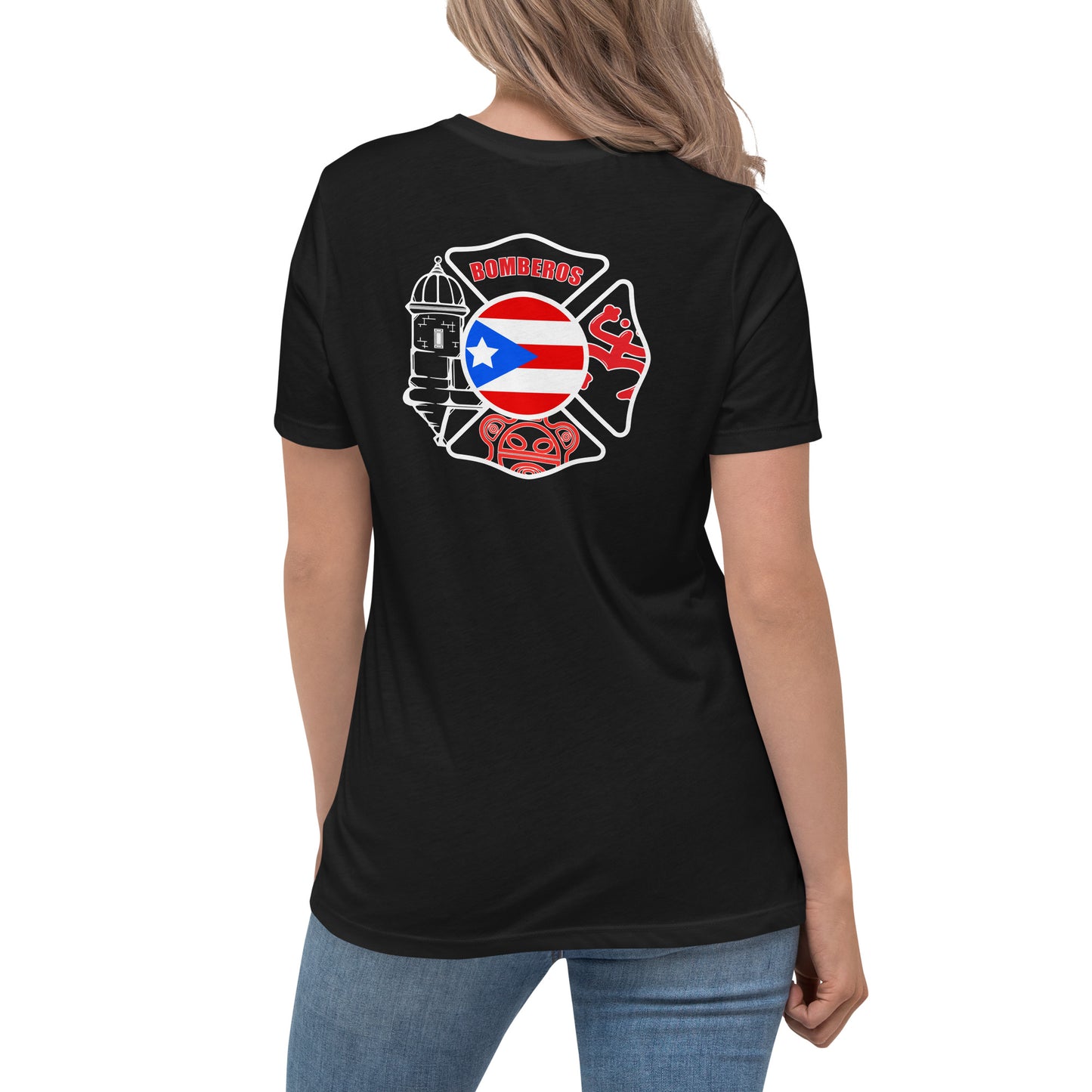 Women's Relaxed T-Shirt: Bomberos-Boricua