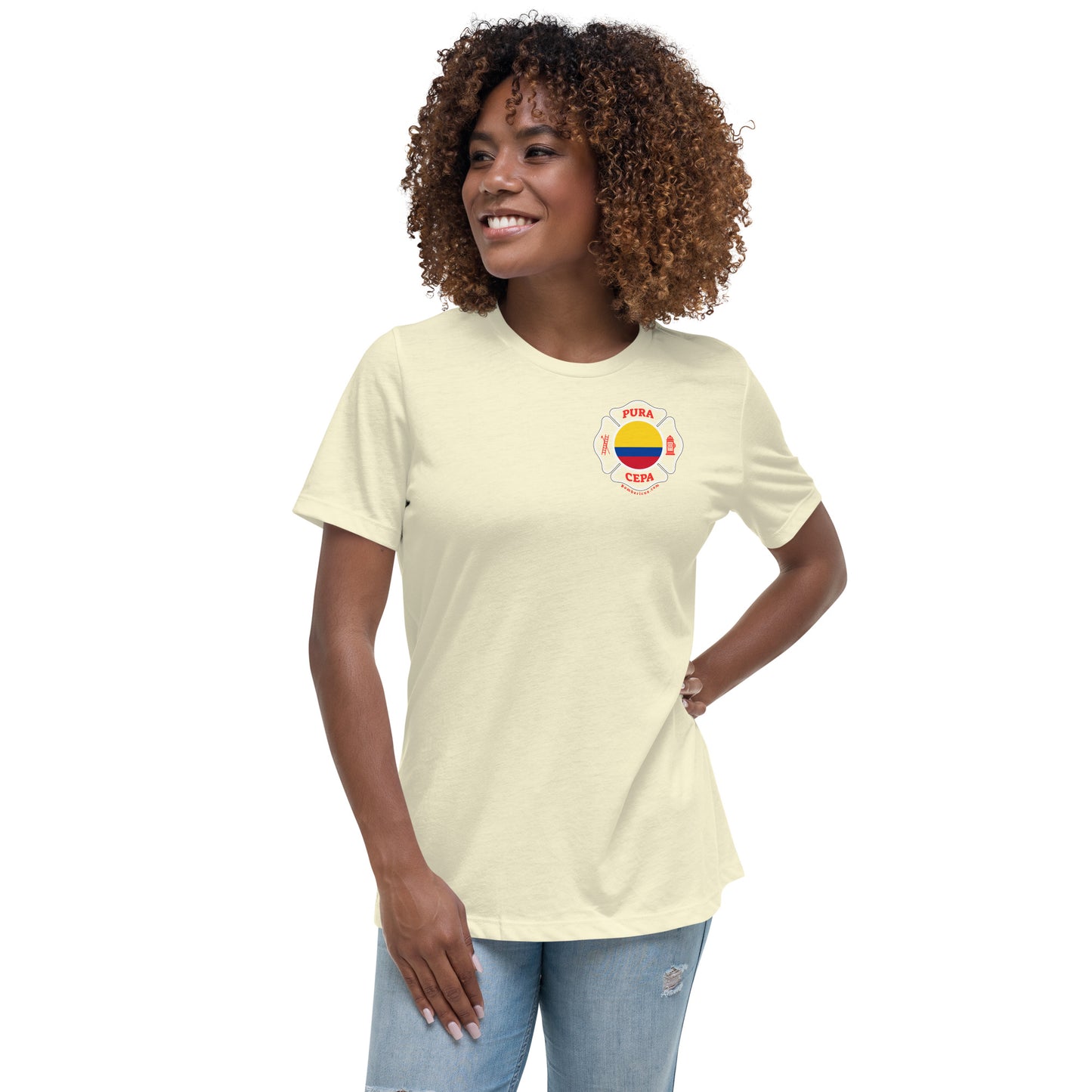 Women's Relaxed T-Shirt: Bomberos-Colombia