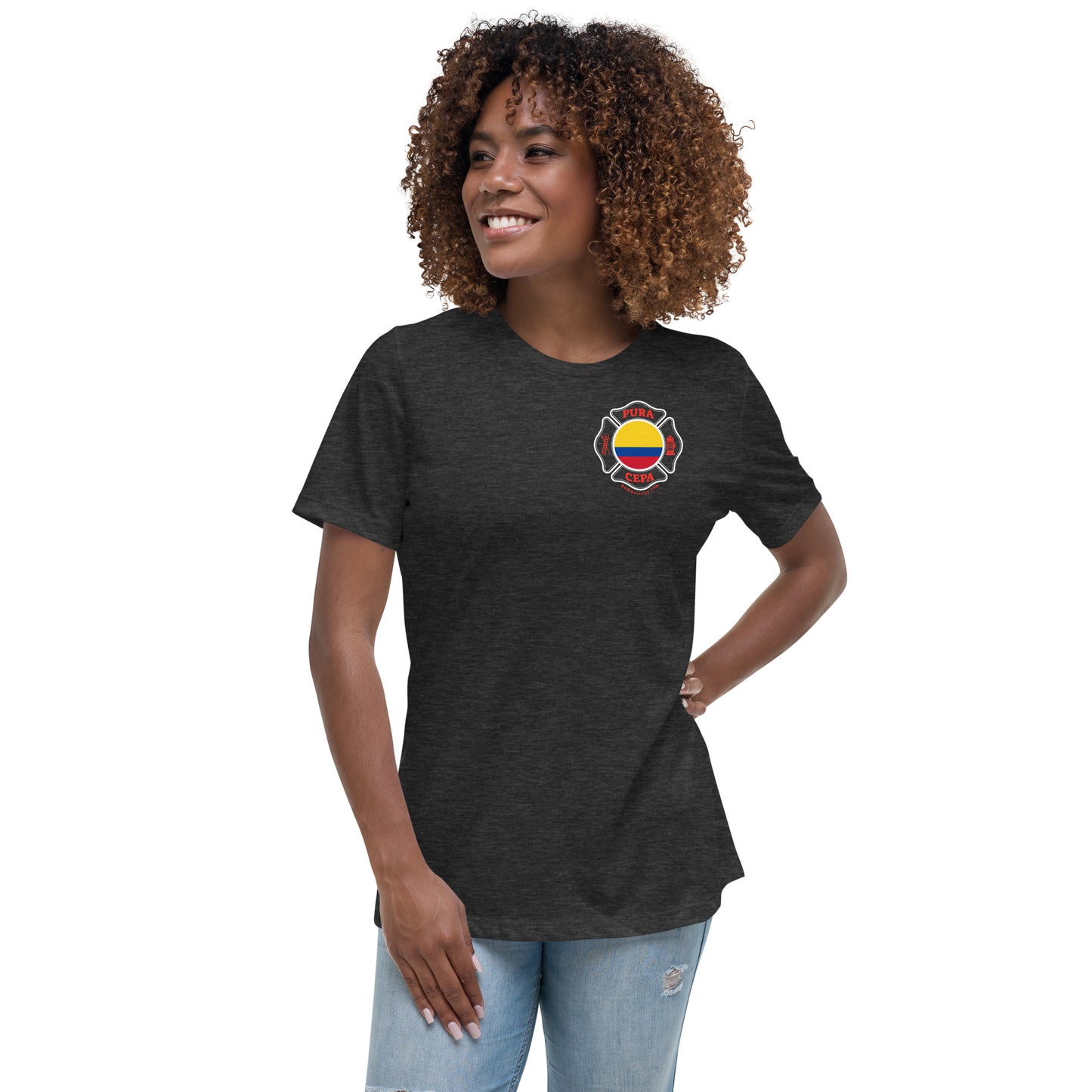 Women's Relaxed T-Shirt: Bomberos-Colombia