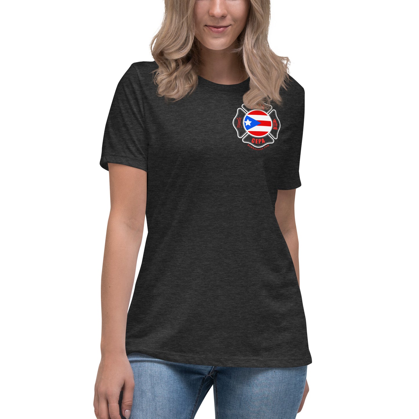 Women's Relaxed T-Shirt: Bomberos-Boricua