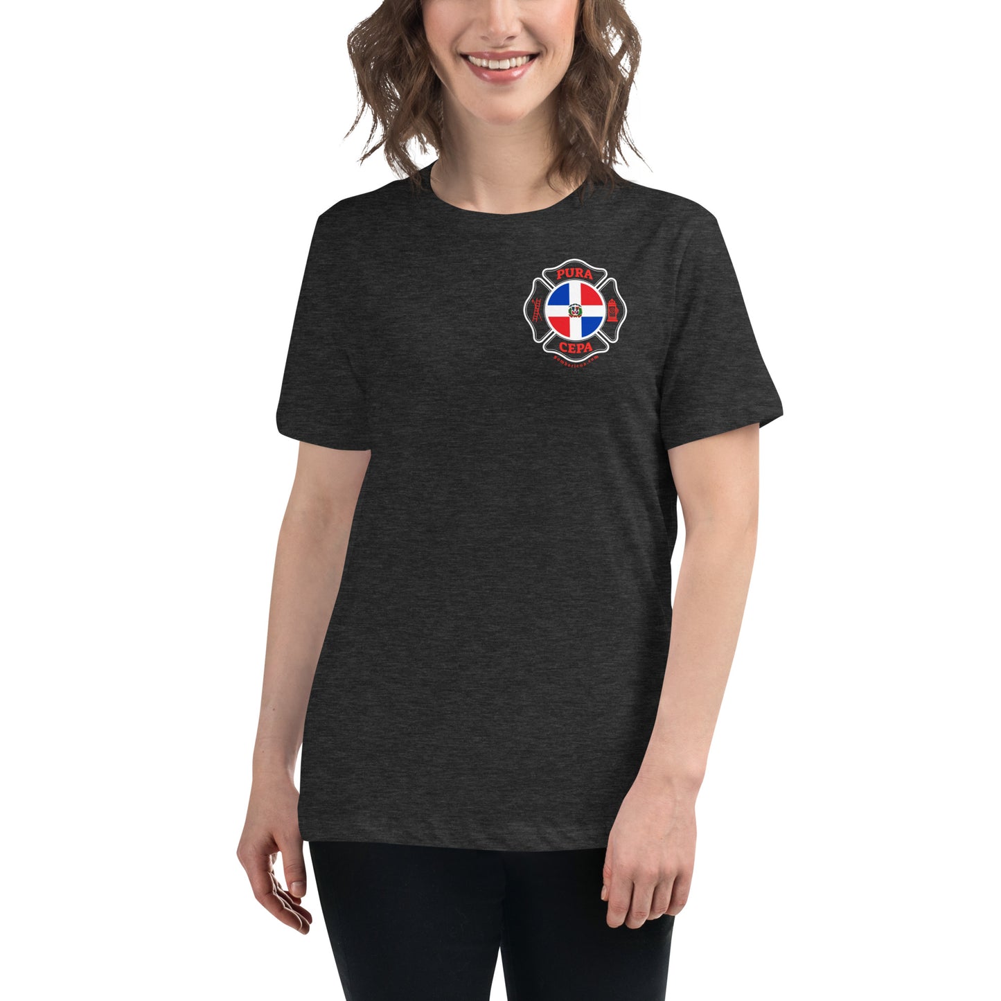 Women's Relaxed T-Shirt: Bomberos-Dominican Republic