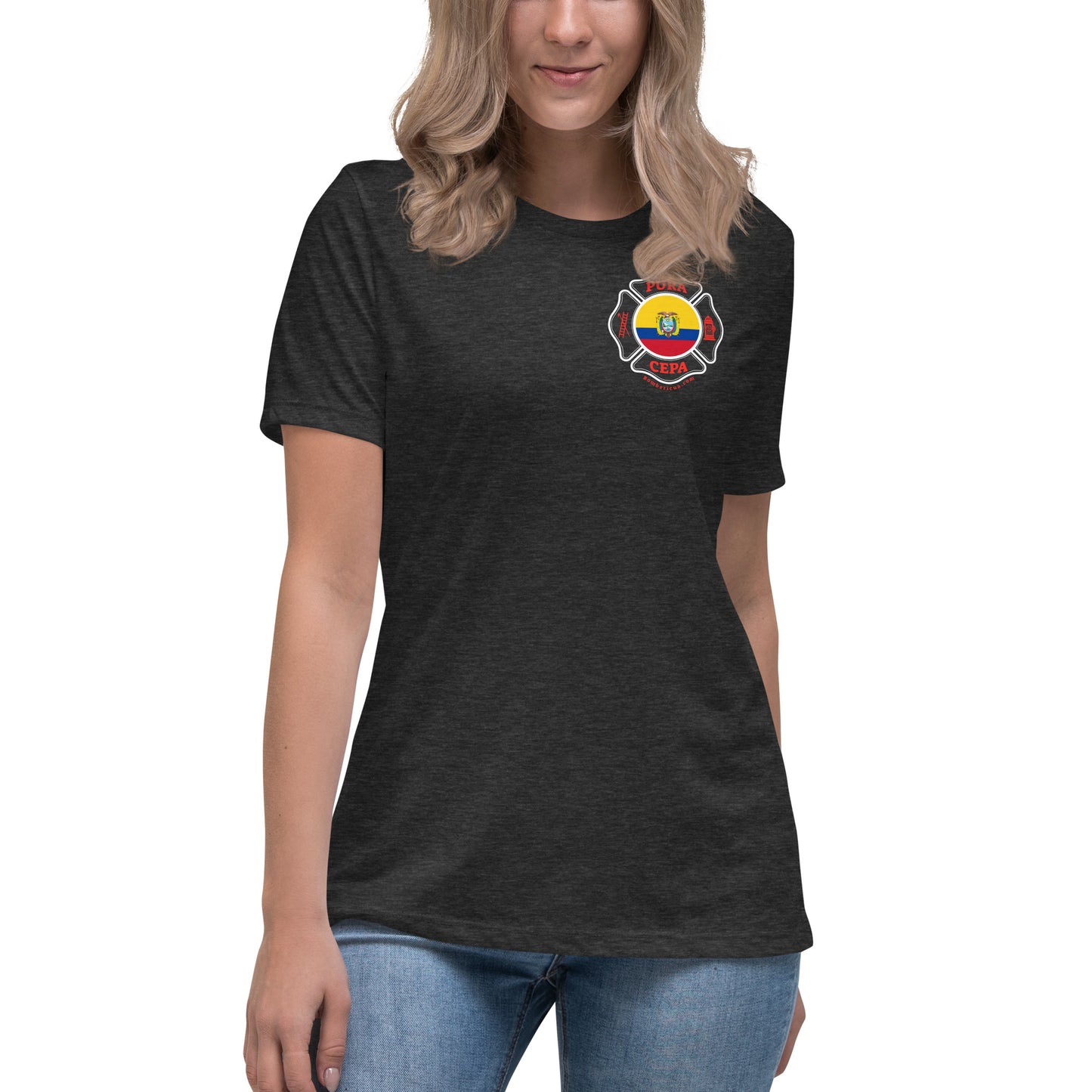 Women's Relaxed T-Shirt: Bomberos-Ecuador