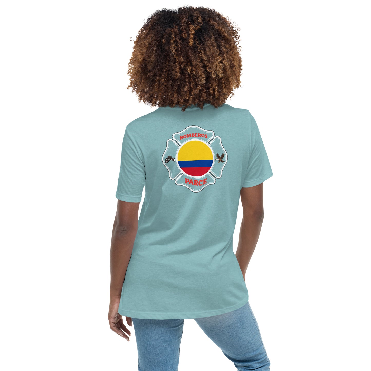 Women's Relaxed T-Shirt: Bomberos-Colombia