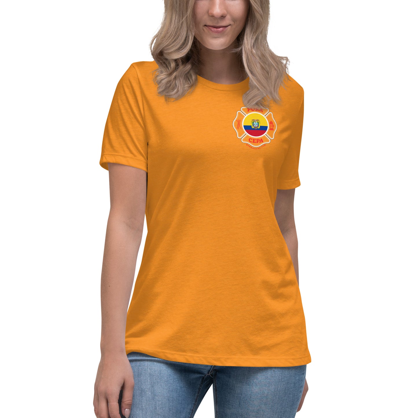 Women's Relaxed T-Shirt: Bomberos-Ecuador