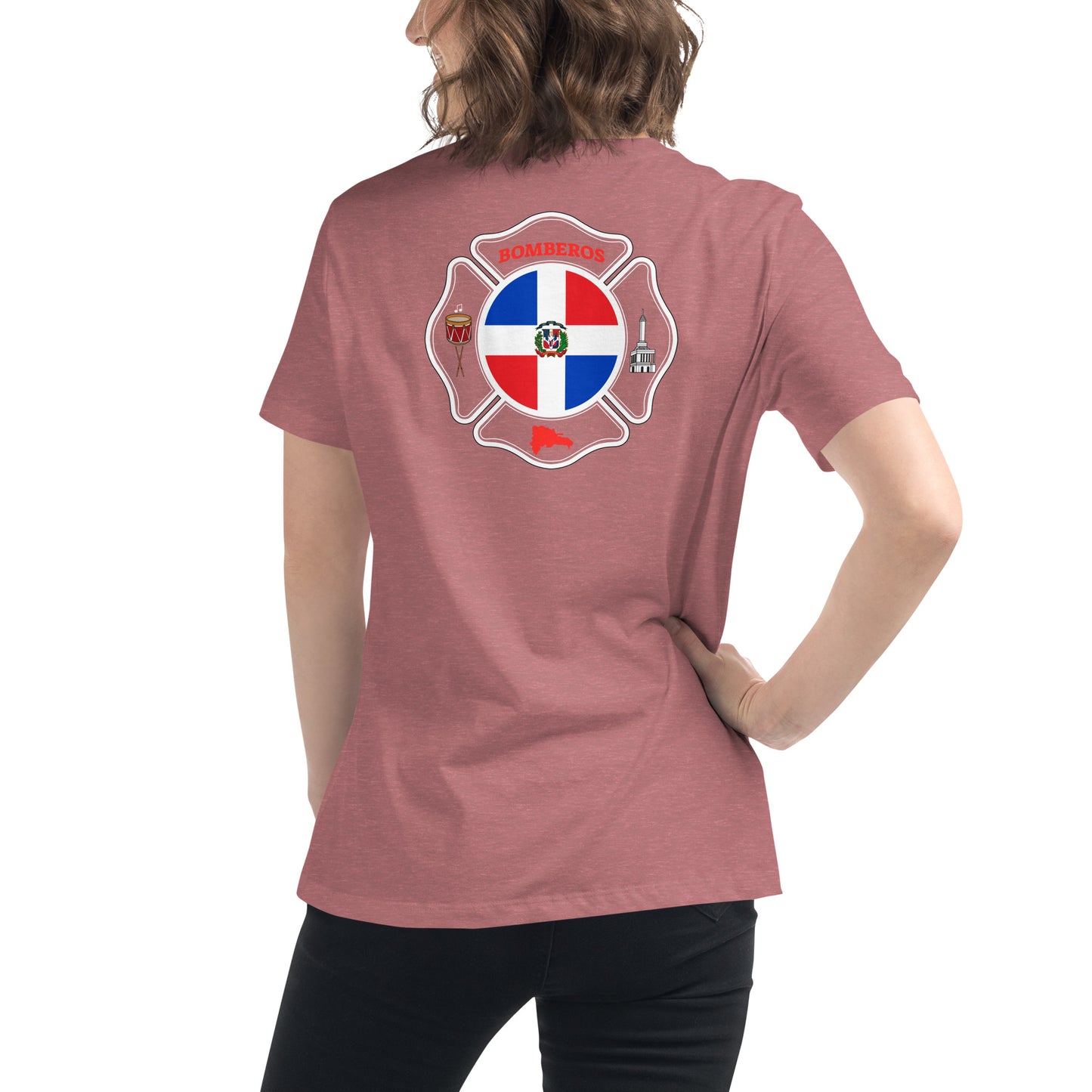 Women's Relaxed T-Shirt: Bomberos-Dominican Republic