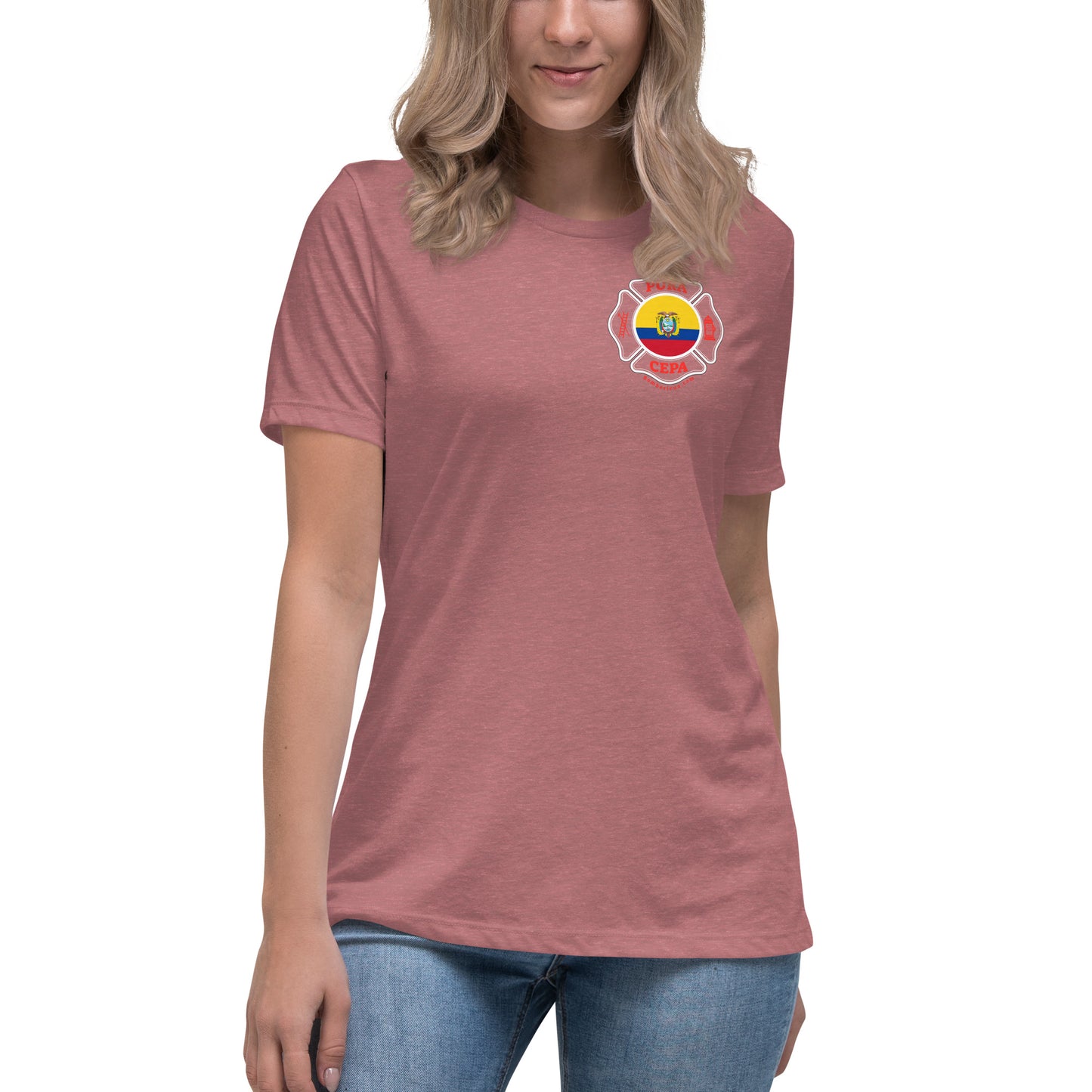 Women's Relaxed T-Shirt: Bomberos-Ecuador