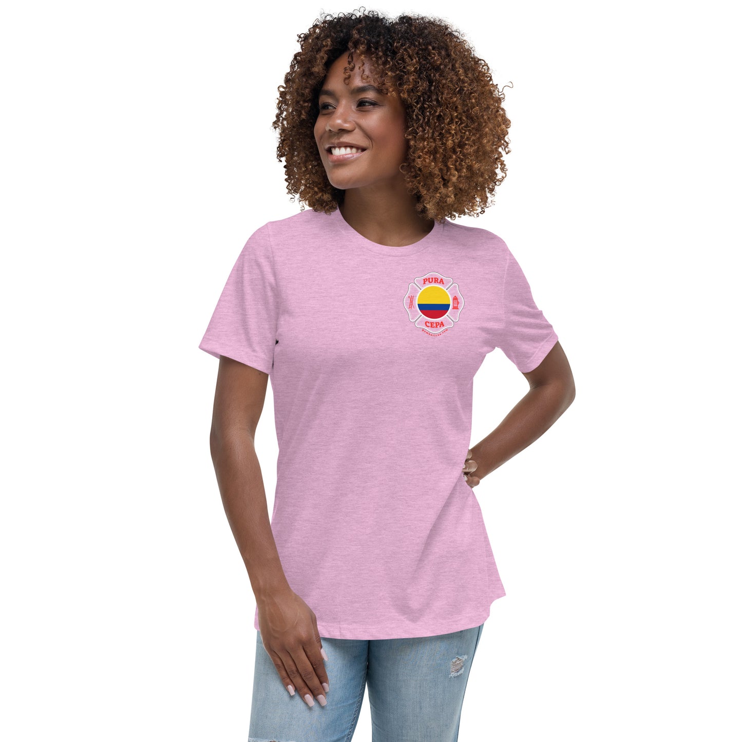 Women's Relaxed T-Shirt: Bomberos-Colombia