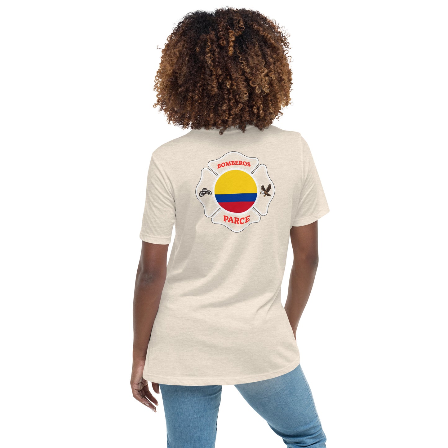 Women's Relaxed T-Shirt: Bomberos-Colombia