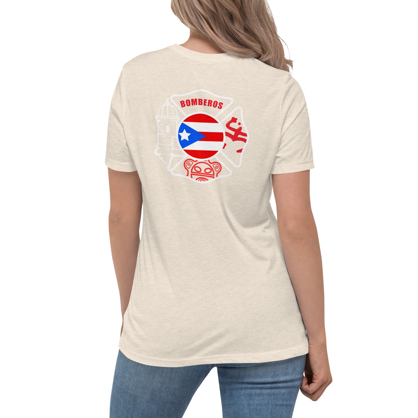 Women's Relaxed T-Shirt: Bomberos-Boricua