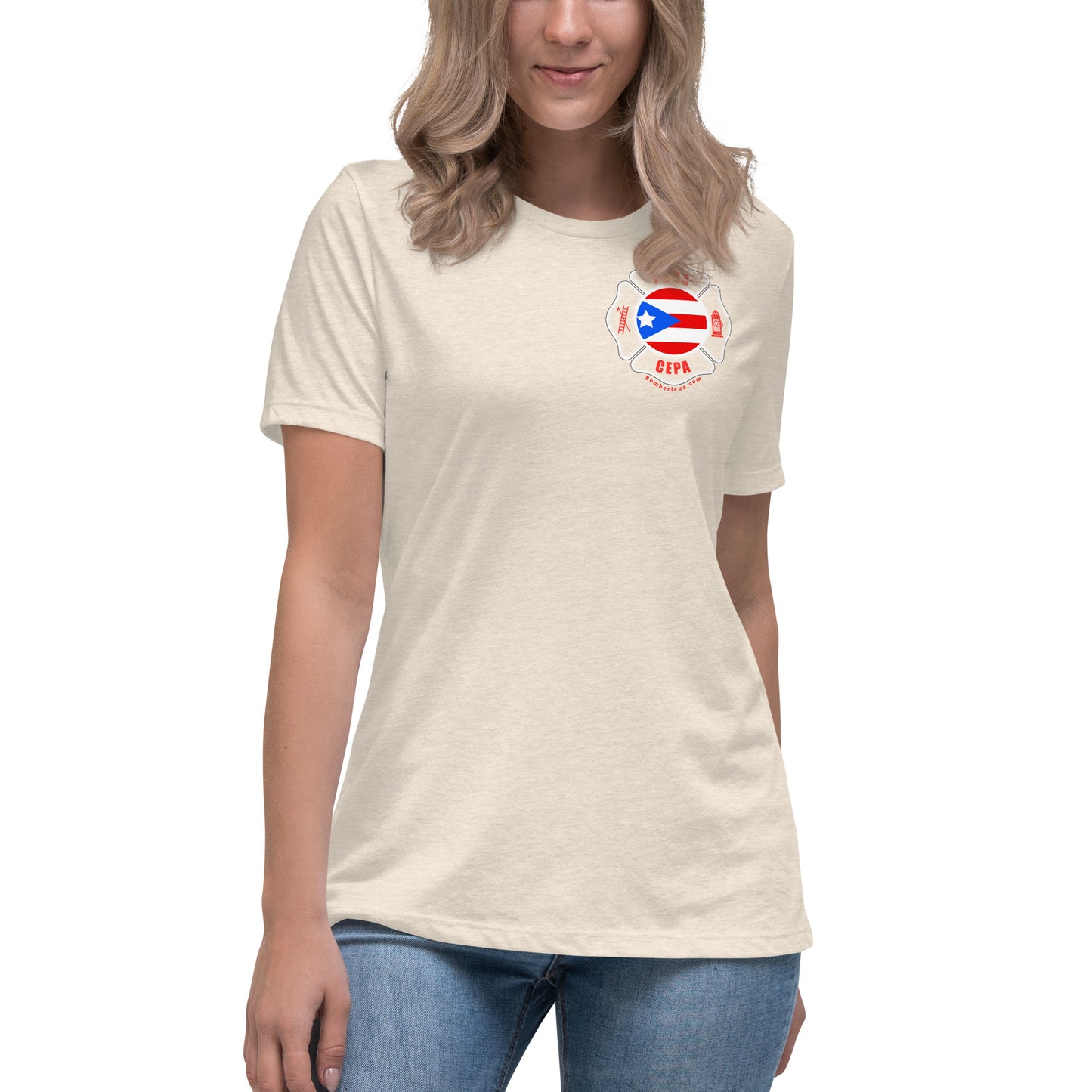 Women's Relaxed T-Shirt: Bomberos-Boricua