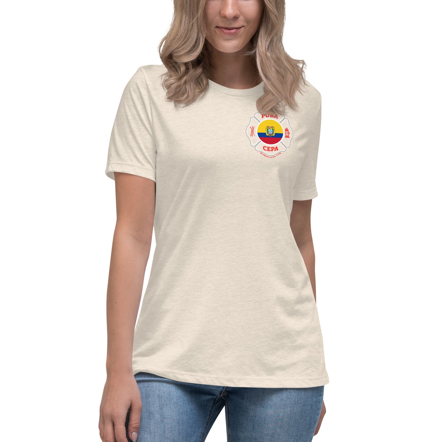 Women's Relaxed T-Shirt: Bomberos-Ecuador