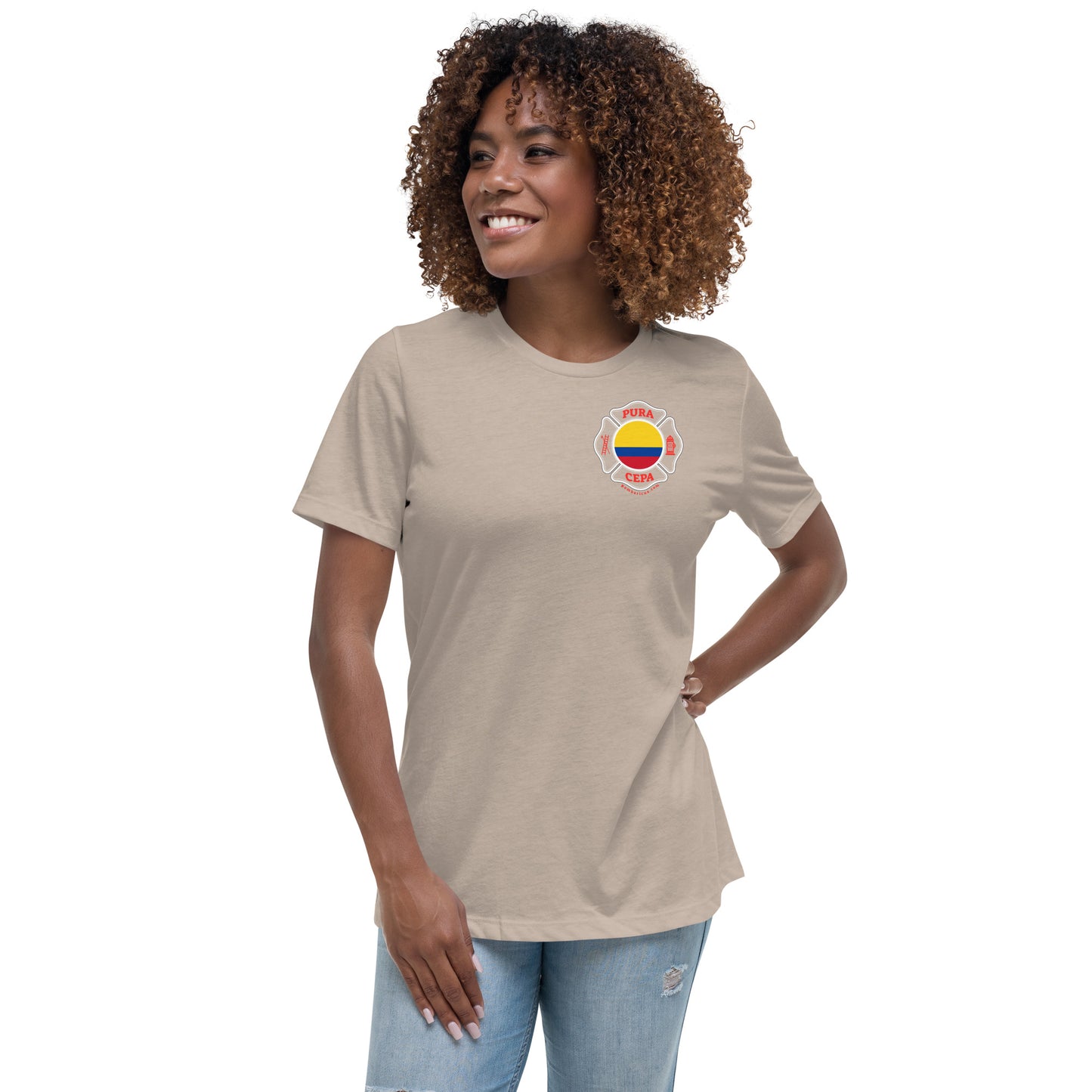 Women's Relaxed T-Shirt: Bomberos-Colombia