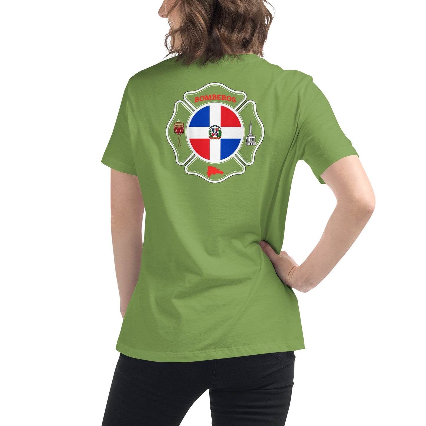 Women's Relaxed T-Shirt: Bomberos-Dominican Republic