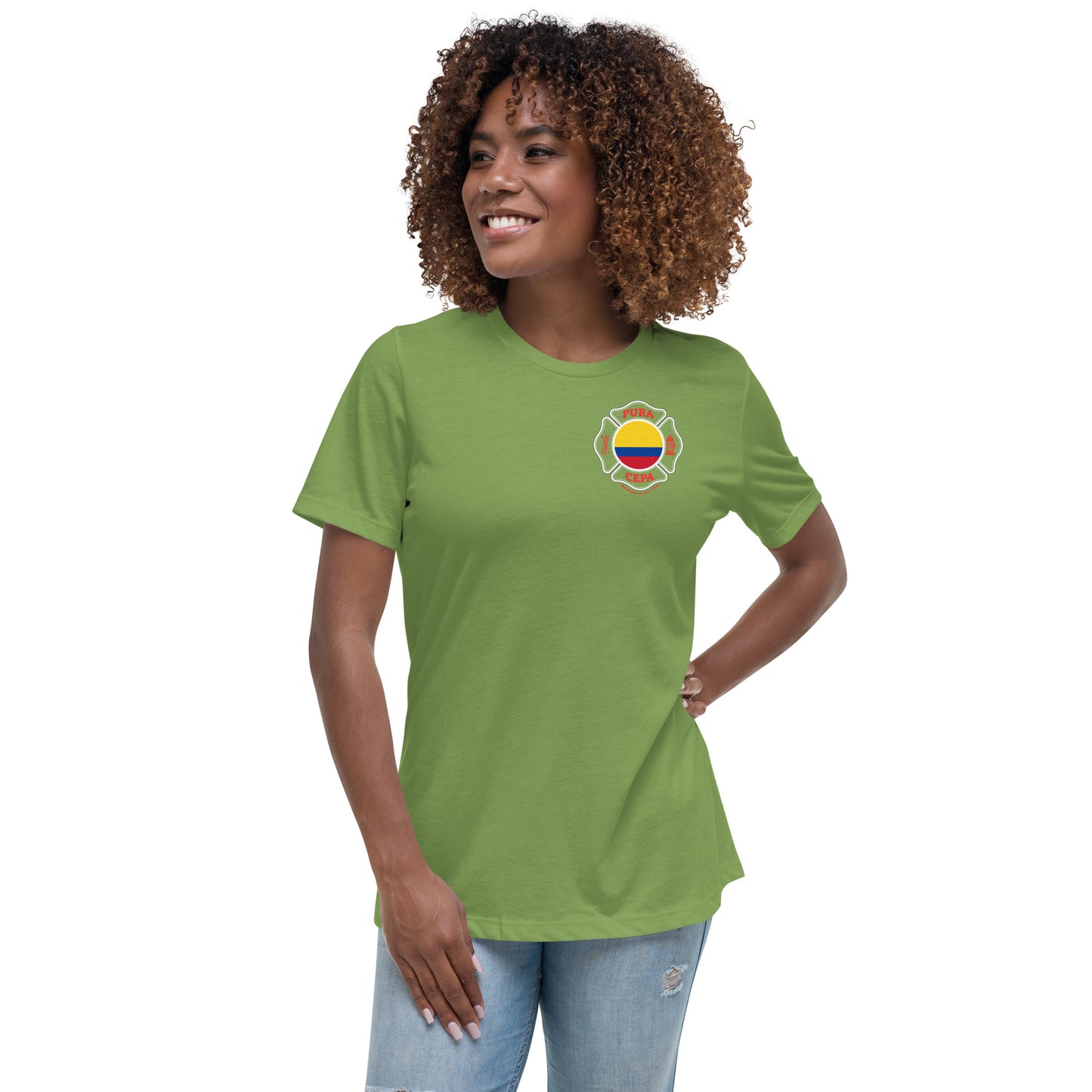 Women's Relaxed T-Shirt: Bomberos-Colombia