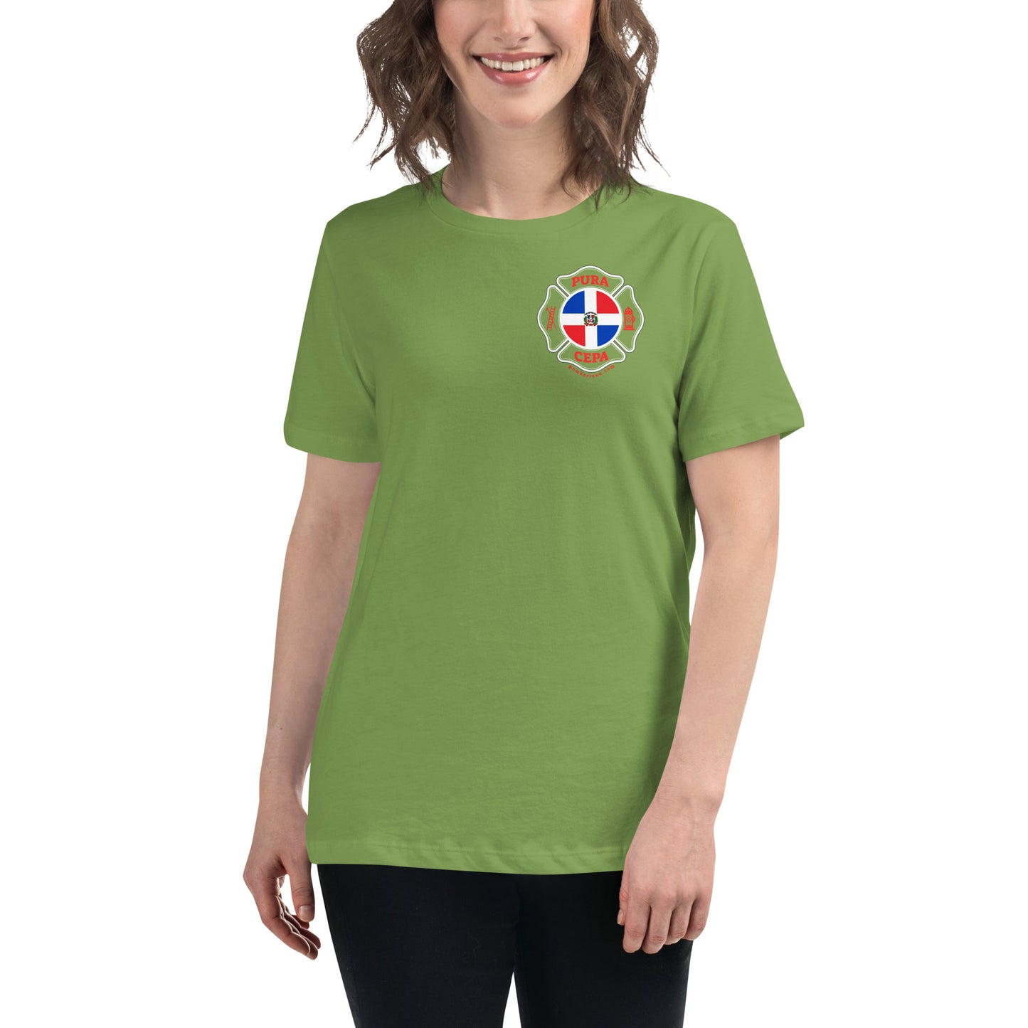 Women's Relaxed T-Shirt: Bomberos-Dominican Republic