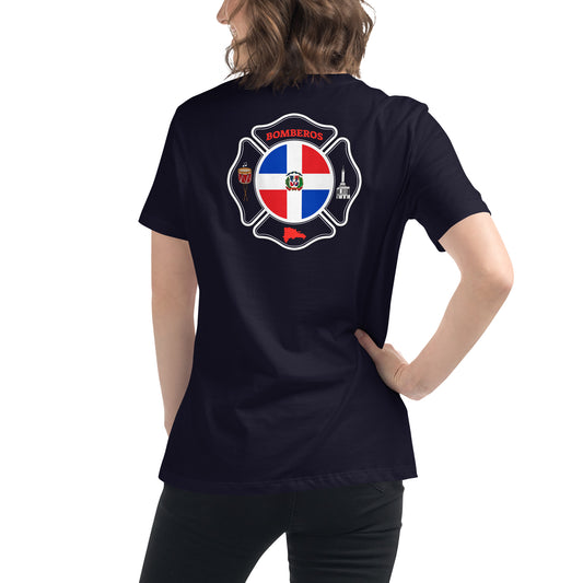 Women's Relaxed T-Shirt: Bomberos-Dominican Republic