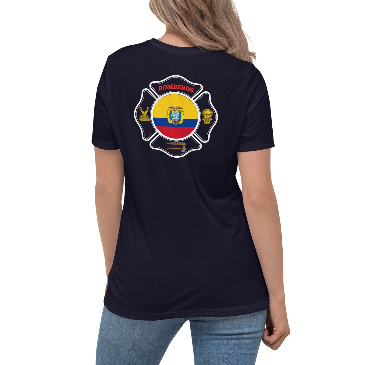 Women's Relaxed T-Shirt: Bomberos-Ecuador