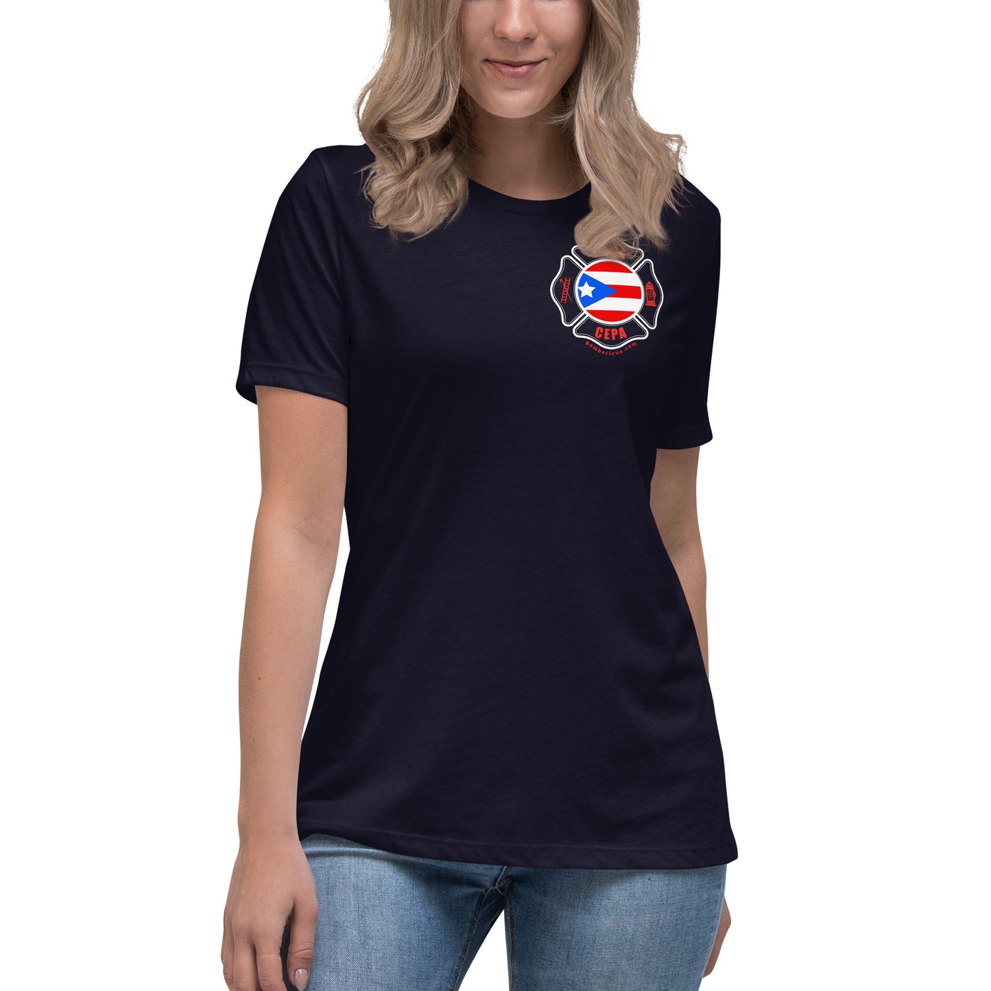 Women's Relaxed T-Shirt: Bomberos-Boricua