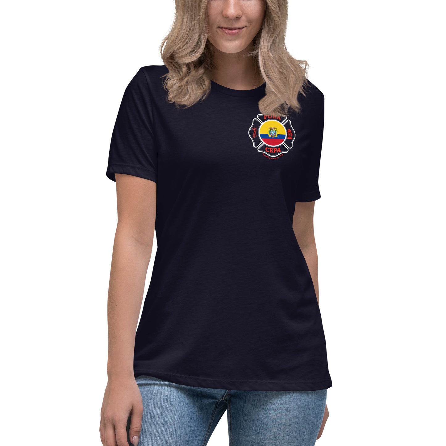 Women's Relaxed T-Shirt: Bomberos-Ecuador