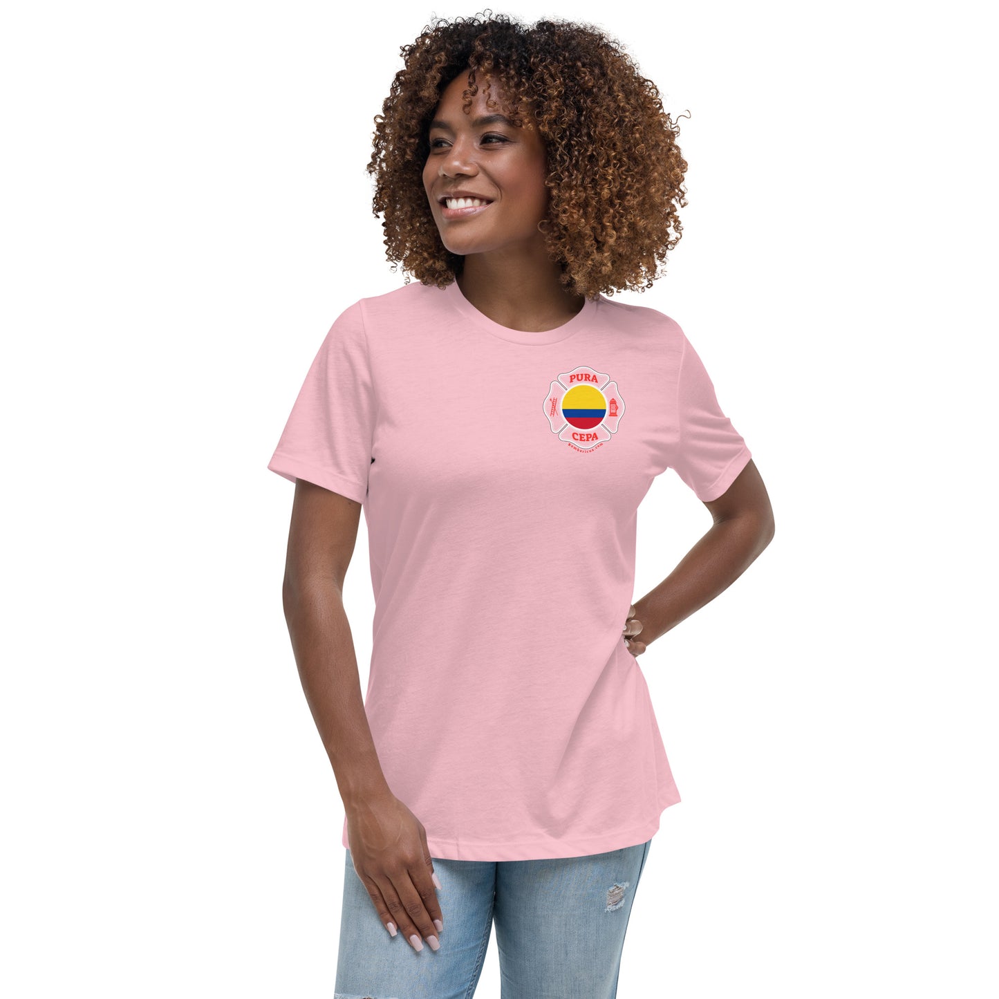 Women's Relaxed T-Shirt: Bomberos-Colombia